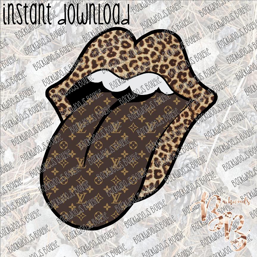 LV Tongue Out INSTANT DOWNLOAD print file PNG – BB Digital Prints
