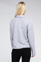 Brushed Melange Hacci Collared Sweater