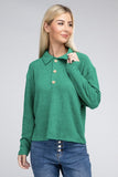 Brushed Melange Hacci Collared Sweater