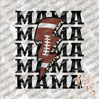 Football Lightning Bolt Mama SUBLIMATION Transfer READY to PRESS