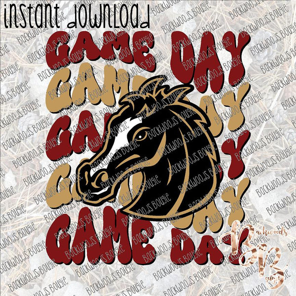 Game Day Retro - Germantown INSTANT DOWNLOAD print file PNG