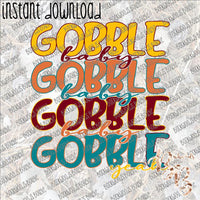 Gobble Baby INSTANT DOWNLOAD print file PNG