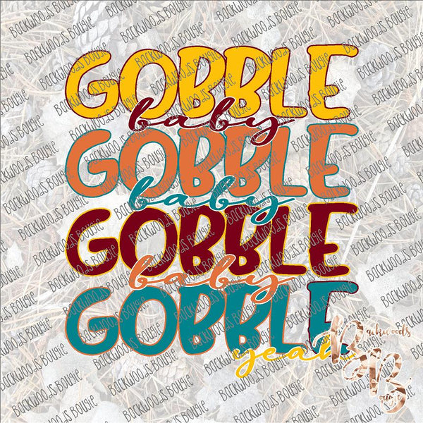 Gobble Baby SUBLIMATION Transfer READY to PRESS
