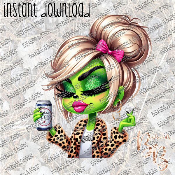 Grinch Michelob INSTANT DOWNLOAD print file PNG