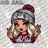 Hail State Blonde INSTANT DOWNLOAD print file PNG