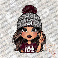 Hail State Brunette SUBLIMATION Transfer READY to PRESS