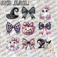 Halloween Coquette INSTANT DOWNLOAD print file PNG