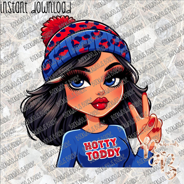 Hotty Toddy Brunette INSTANT DOWNLOAD print file PNG