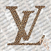 LV Logo Leopard SUBLIMATION Transfer READY to PRESS