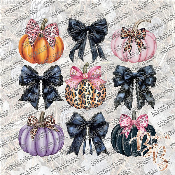 Leopard Pumpkin Bow Coquette SUBLIMATION Transfer READY to PRESS