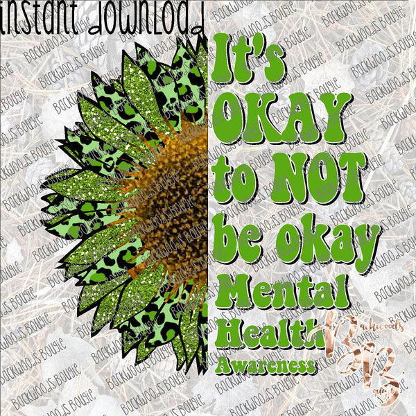 Mental Health Awareness Sunflower INSTANT DOWNLOAD print file PNG