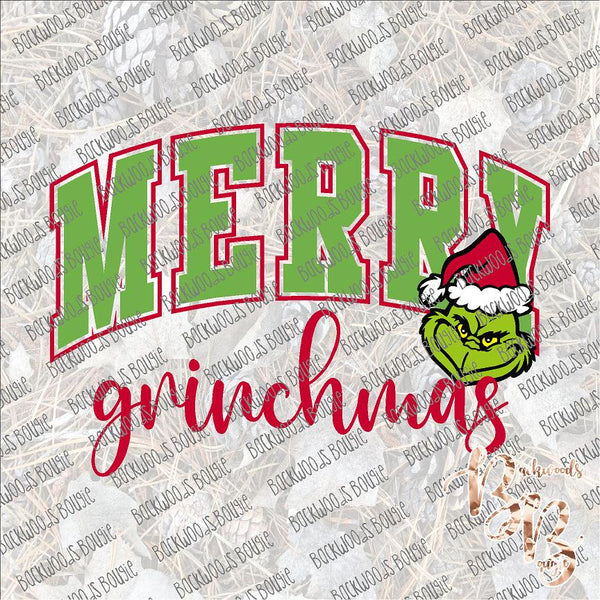 Merry Grinchmas - Curved SUBLIMATION Transfer READY to PRESS