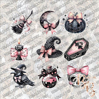 Pink Halloween Coquette SUBLIMATION Transfer READY to PRESS