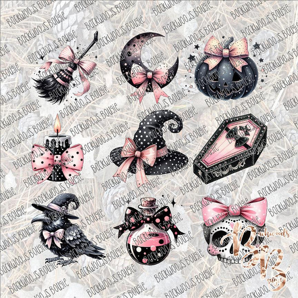 Pink Halloween Coquette SUBLIMATION Transfer READY to PRESS