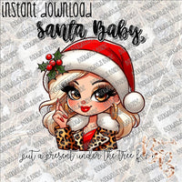 Santa Baby Mrs Claus INSTANT DOWNLOAD print file PNG