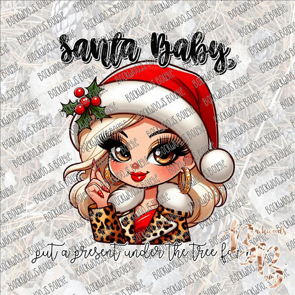 Santa Baby Mrs Claus SUBLIMATION Transfer READY to PRESS