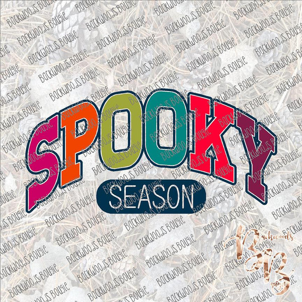 Spooky Season Arched Bright SUBLIMATION Transfer READY to PRESS