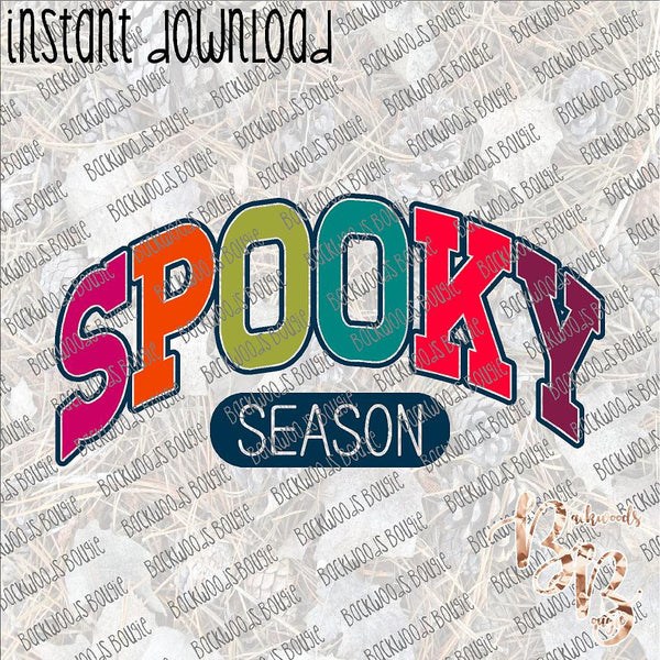 Spooky Season Arched Bright INSTANT DOWNLOAD print file PNG