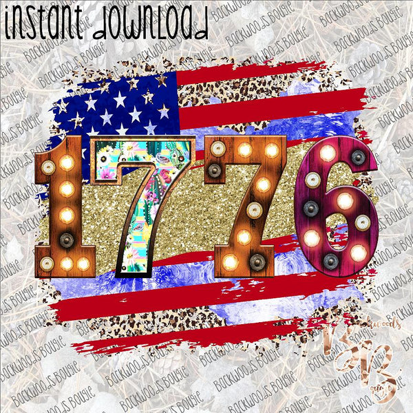 1776 Marquee INSTANT DOWNLOAD print file PNG