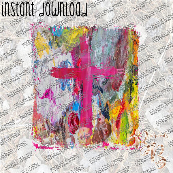 Abstract Cross Print INSTANT DOWNLOAD print file PNG