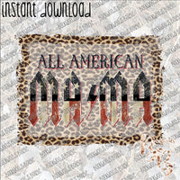 All American Mama INSTANT DOWNLOAD print file PNG