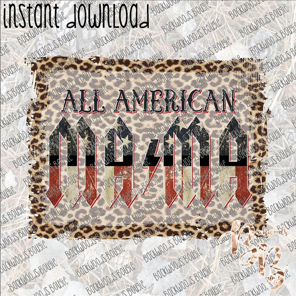 All American Mama INSTANT DOWNLOAD print file PNG