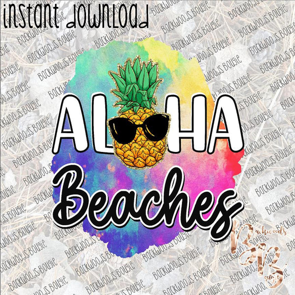 Aloha Beaches Beach Brights INSTANT DOWNLOAD print file PNG