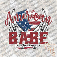 American Babe SUBLIMATION Transfer READY to PRESS