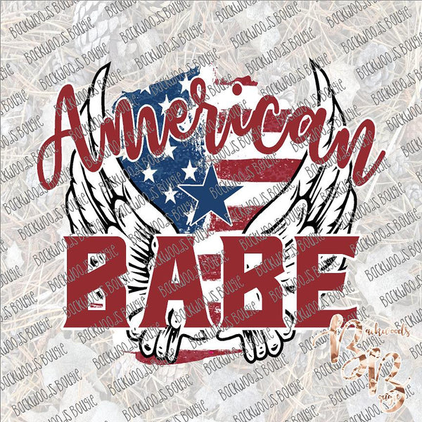 American Babe SUBLIMATION Transfer READY to PRESS