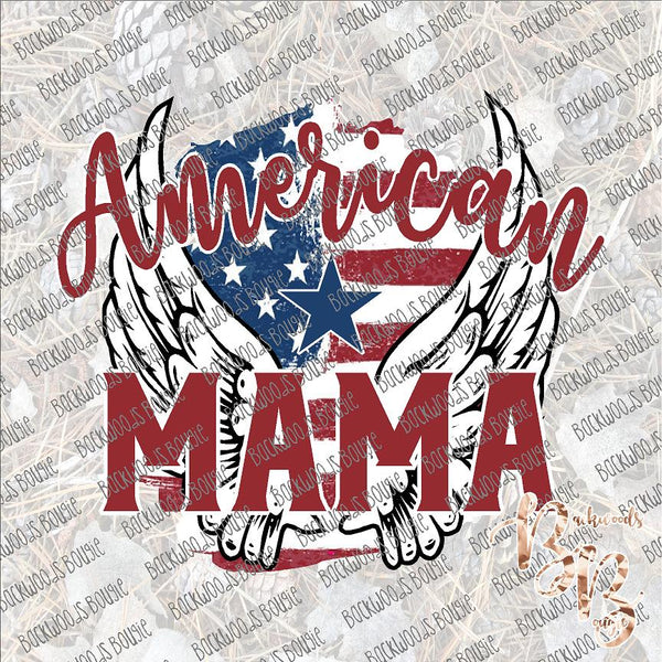 American Mama SUBLIMATION Transfer READY to PRESS