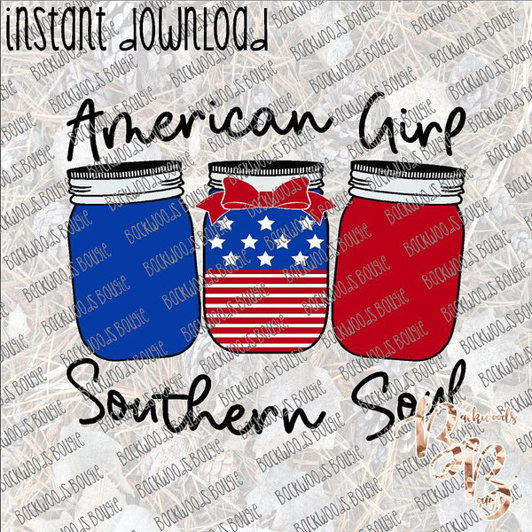 American Girl Southern Soul INSTANT DOWNLOAD print file PNG