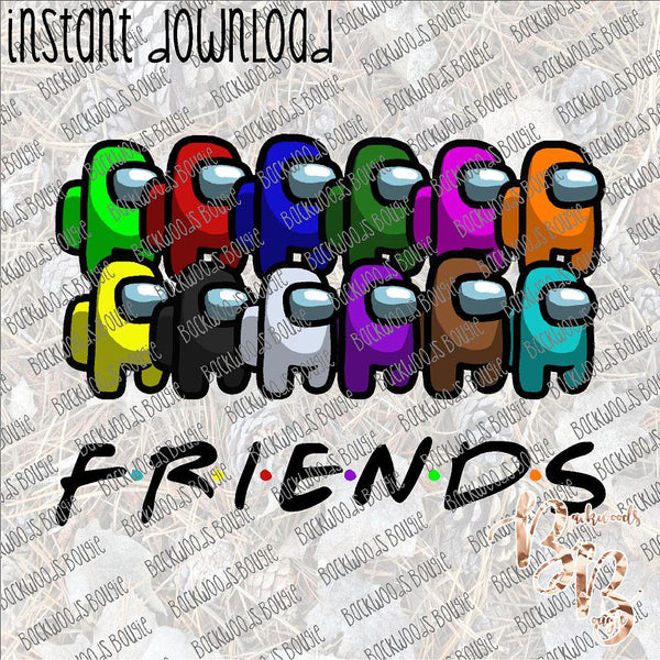 Among Us Friends INSTANT DOWNLOAD print file PNG