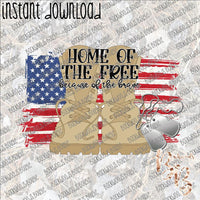 Army Boots Home of the Free because of the Brave INSTANT DOWNLOAD print file PNG