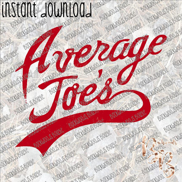 Average Joe's INSTANT DOWNLOAD print file PNG