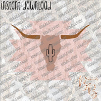 Aztec Longhorn INSTANT DOWNLOAD print file PNG