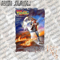 Back to the Future Movie Poster INSTANT DOWNLOAD print file PNG