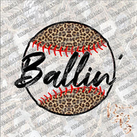 Ballin' (Baseball) SUBLIMATION Transfer READY to PRESS