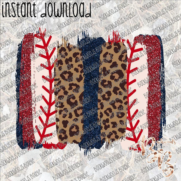 Baseball Brushstrokes 2 INSTANT DOWNLOAD print file PNG