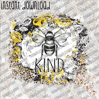 Bee Kind Distressed Background INSTANT DOWNLOAD print file PNG