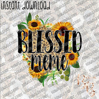 Blessed Meme Leopard Sunflower  INSTANT DOWNLOAD print file PNG