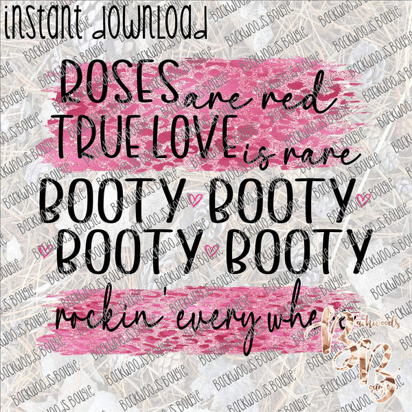 Booty Rockin' Everywhere INSTANT DOWNLOAD print file PNG