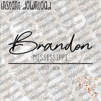 Brandon MS Est INSTANT DOWNLOAD print file PNG