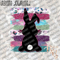 Bunny Butt Brushstrokes INSTANT DOWNLOAD print file PNG