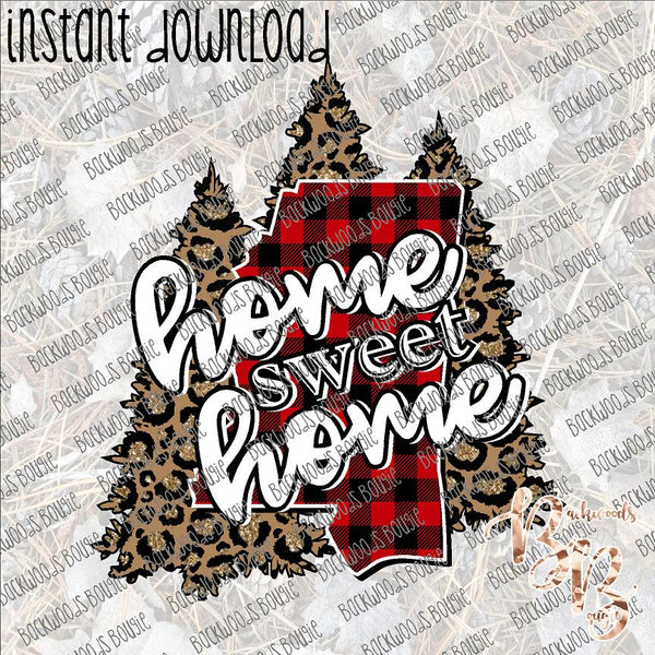 Christmas MS Home Sweet Home Leopard INSTANT DOWNLOAD print file PNG