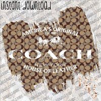 Coach Distressed INSTANT DOWNLOAD print file PNG