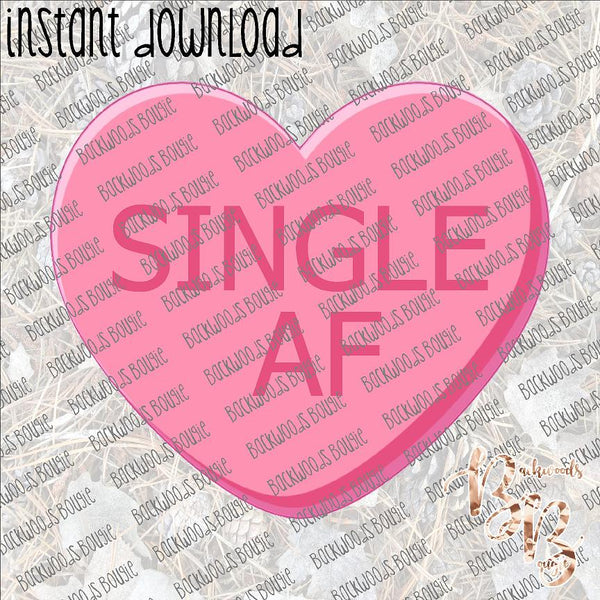 Conversation Heart Single AF INSTANT DOWNLOAD print file PNG