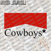 Cowboys INSTANT DOWNLOAD print file PNG