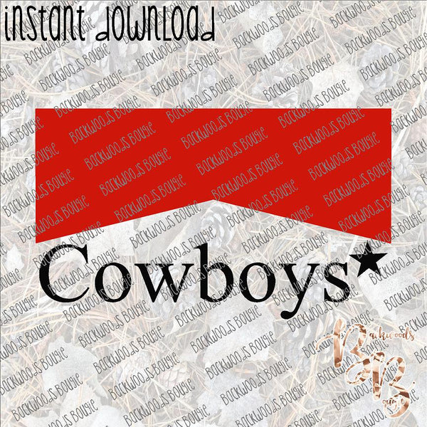 Cowboys INSTANT DOWNLOAD print file PNG