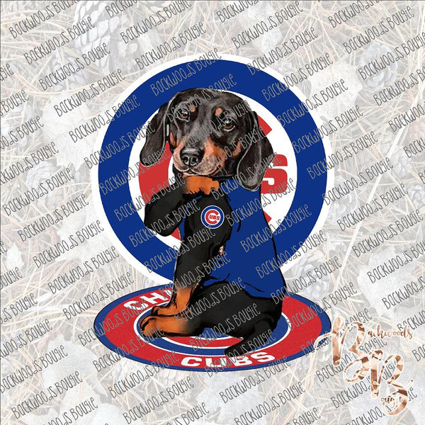 Dachshund Tattoo Cubs SUBLIMATION Transfer READY to PRESS