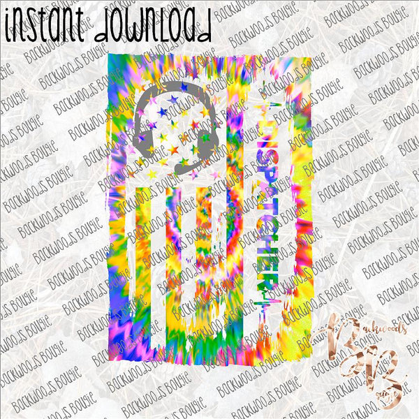 DIspatcher Tie Dye Distressed Flag INSTANT DOWNLOAD print file PNG